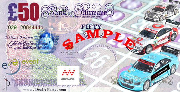 Airwaves Monaco theme night staff casino party at The Celtic Manor Resort