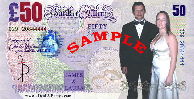 Allen Wedding - Laura & James' Wedding Casino Interval Entertainment fun money