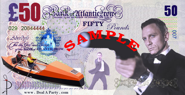 Atlantic 2 Row 007 James Bond Fundraising Event Casino Fun Money