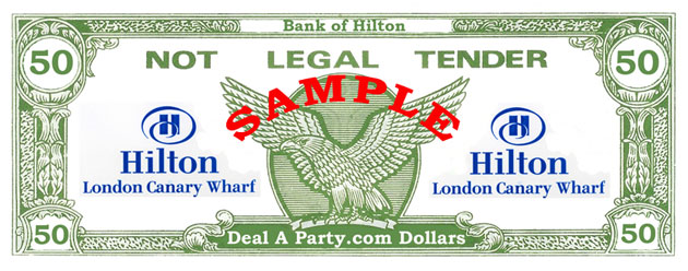 Hilton Canary Wharf corporate casino event