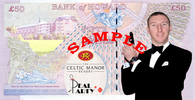 Howard Wedding Reception - Rachel & Gareth's James Bond Casino Wedding Casino at The Celtic Manor Resort (rear)