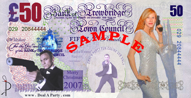 Karen 'Miranda Frost' Reeves Trowbridge Town Council James Bond Themed Christmas Party