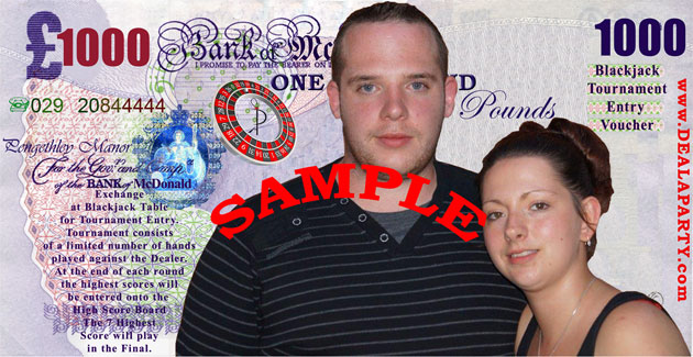 McDonald Wedding Recetion - James & Yasmin - Blackjack Tournament - Pengethley Manor Hotel, Ross-on-Wye