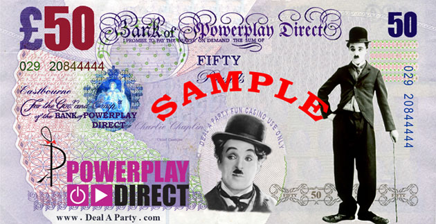 Powerplay Direct Oscar Night Casino Party for staff Charlie Chaplin