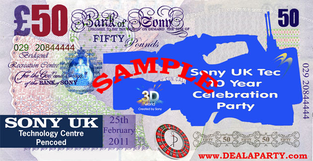 Sony UK Tec, 10 Year Celebration Party  - Bridgend Recreation Centre